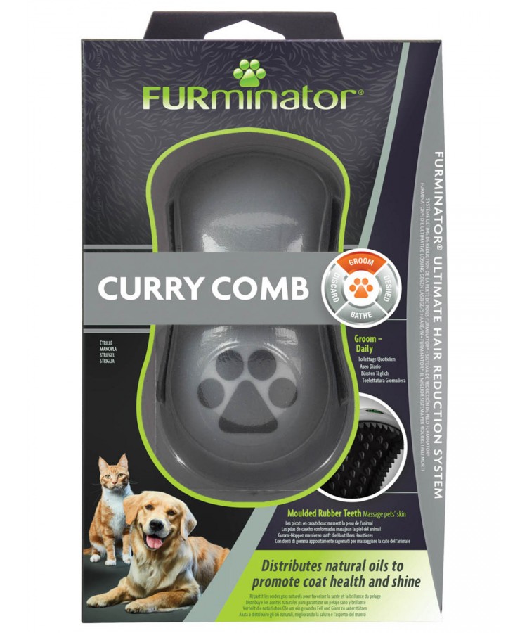 Расческа FURminator резиновая Curry Comb зубцы 5 мм