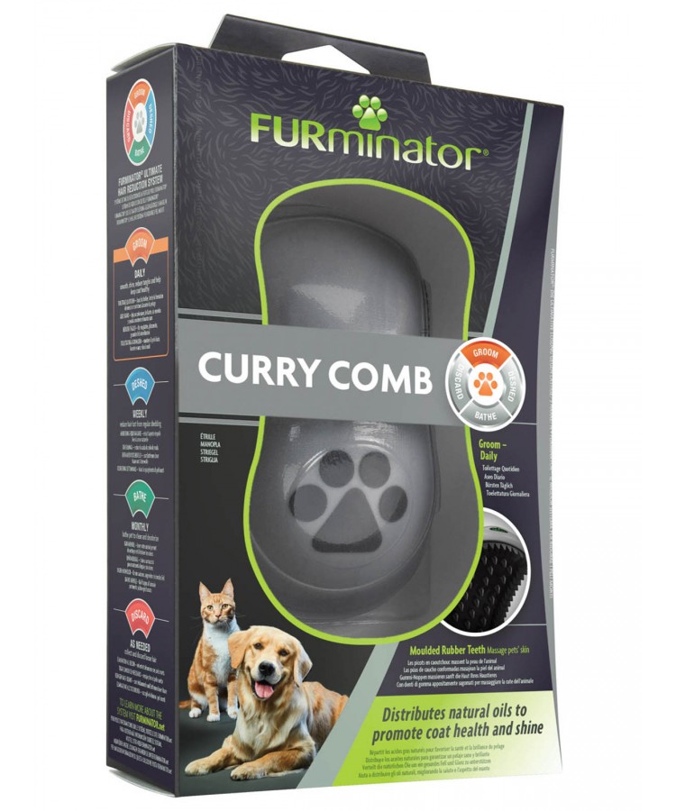 Расческа FURminator резиновая Curry Comb зубцы 5 мм