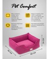 Лежанка Pet Comfort для собак средних пород, Alpha Mirandus 33, размер M, 65х80 см, фуксия