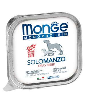 Влажный корм Monge Dog Monoprotein для собак, паштет из говядины, консервы 150 г