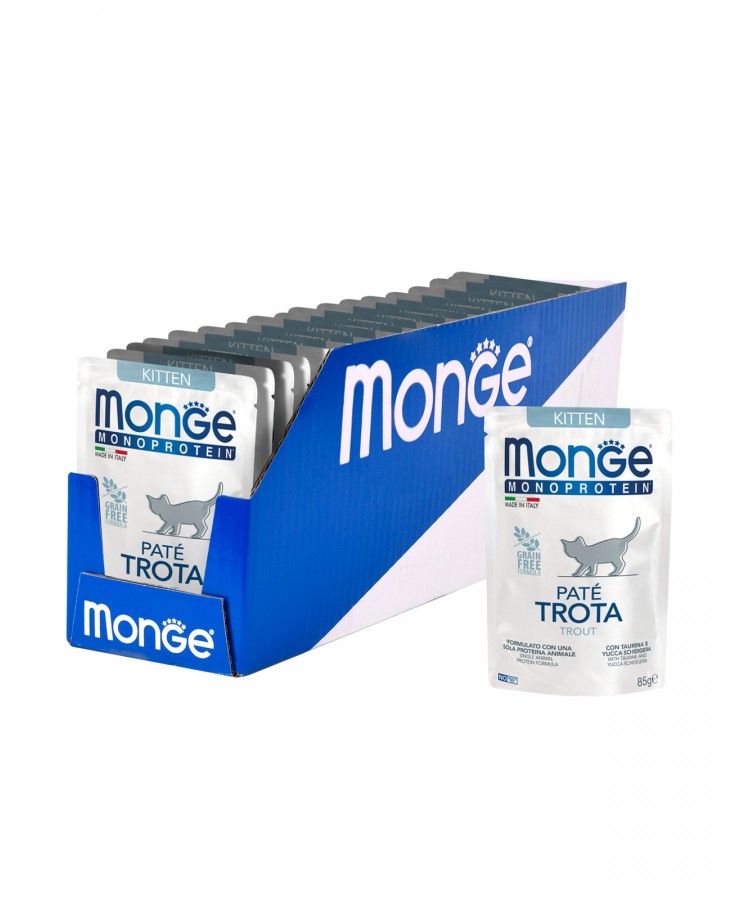 Monge Cat Monoprotein Pouch паучи для котят форель 85г