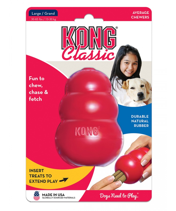 Игрушка для собак KONG CLASSIC L большая 10*6 см