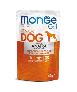 Monge Dog Grill SENIOR Pouch паучи для пожилых собак утка 100г