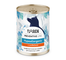 Hypoallergenic Консервы FLORIDA для собак при пищевой аллергии, с индейкой 340 г