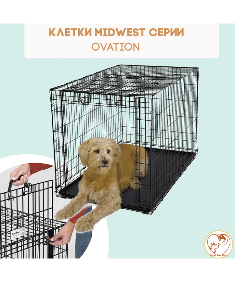 Клетка MIDWEST LIFE STAGE A.C.E. с двумя дверями черная - 109,8Х74,3Х77,5 см