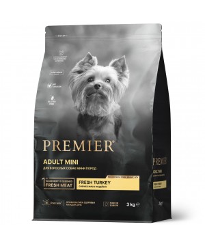 Premier Dog Turkey ADULT Mini (Свежее мясо индейки для собак мелких пород) 3 кг