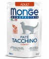 Monge Cat Monoprotein Pouch паучи для кошек индейка 85г