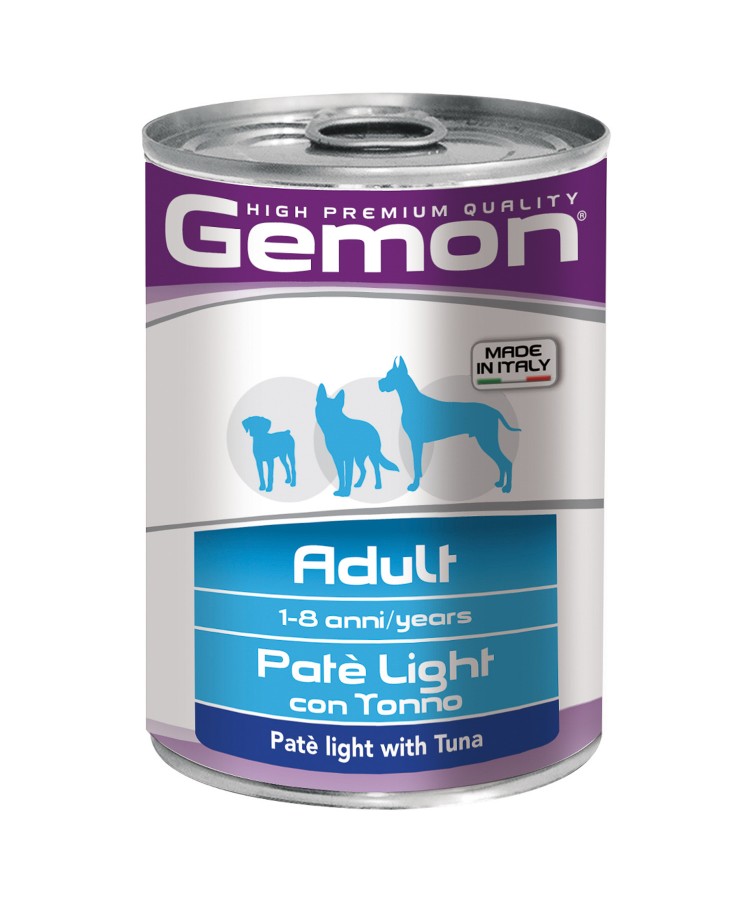 Gemon Dog Light консервы для собак облегченный паштет тунец 400г