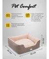 Лежанка Pet Comfort для собак крупных пород, Echo Varro 09, размер L, 85х105 см, коричневый