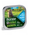 Monge Cat BWild GRAIN FREE беззерновые консервы из анчоусов с овощами для взрослых кошек 100г