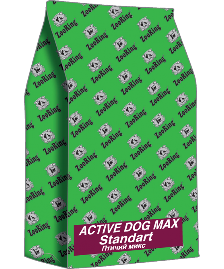 КОРМ ДЛЯ СОБАК ZOORING ACTIVE DOG MAX STANDART ПТИЧИЙ МИКС И РИС 20 кг