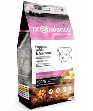 Сухой корм Probalance (Пробаланс) Immuno Puppies Small & Medium для щенков малых и средних пород, 2 кг