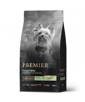 Premier Dog Lamb&Turkey ADULT Mini (Свежее мясо ягненка с индейкой для собак мелких пород) 1 кг