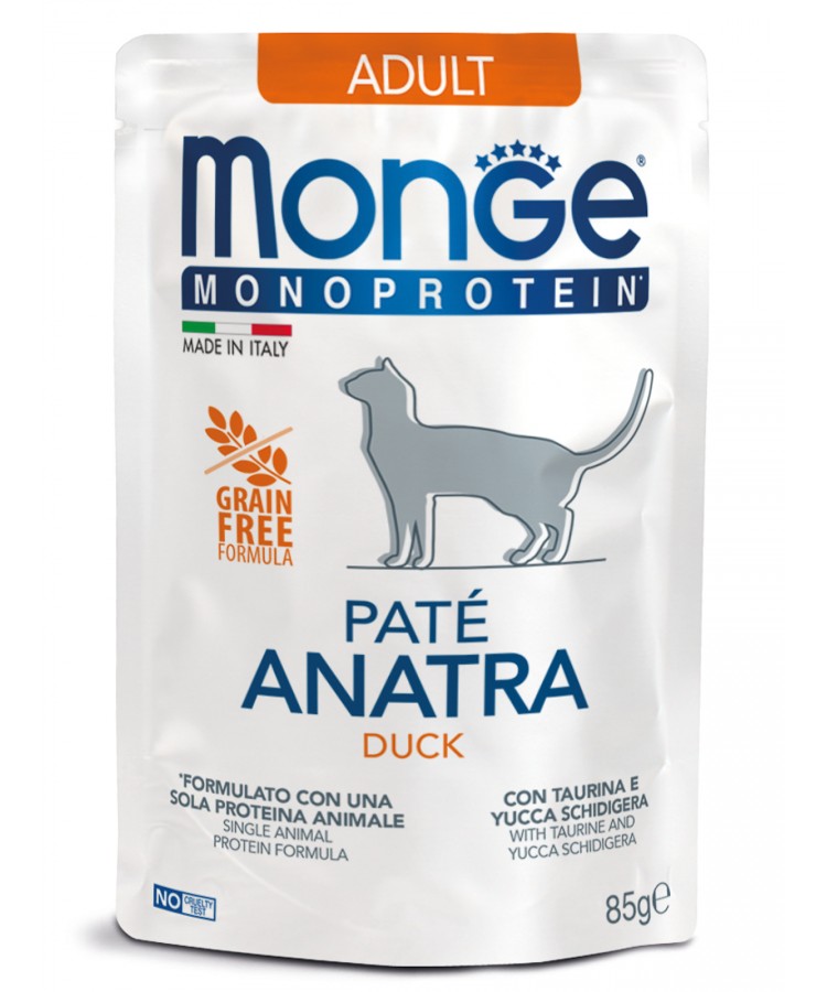 Monge Cat Monoprotein Pouch паучи для кошек утка 85г