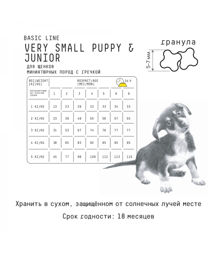 AJO Dog Very Small Puppy & Junior Сухой корм с гречкой для щенков миниатюрных пород 8 кг