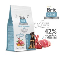 Brit (Брит) Care Superpremium Dog Puppy&Junior L с индейкой и ягненком для щенков крупных пород, Здоровый рост и развитие 12 кг