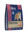 Brit Premium Dog Puppy and Junior Large and Giant курицей для щенков крупных и гигантских пород 3 кг