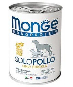 Паштет для собак MONGE DOG MONOPROTEICO SOLO, из курицы - 400 грамм