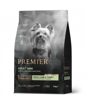 Premier Dog Lamb&Turkey ADULT Mini (Свежее мясо ягненка с индейкой для собак мелких пород) 3 кг