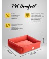 Лежанка Pet Comfort для собак средних пород, Golf Vita 02, размер M 75х90 см, красный