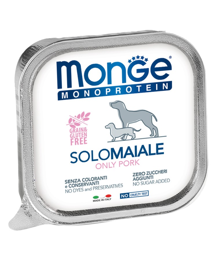 Monge Dog Monoprotein Solo консервы для собак паштет из свинины 150г