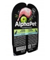 AlphaPet Superpremium (АльфаПет) 0,1кг кролик и яблоко мясные кусочки в соусе для собак