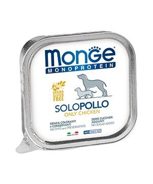 Паштет для собак Monge Dog Monoproteico Solo из курицы 150грамм