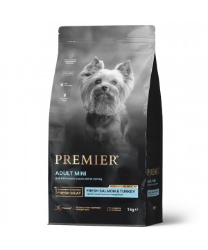 Premier Dog Salmon&Turkey ADULT Mini (Свежее филе лосося с индейкой для собак мелких пород) 1 кг