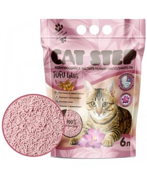 Наполнитель комкующийся растительный CAT STEP Tofu Lotus, 6 л (2,2 кг)