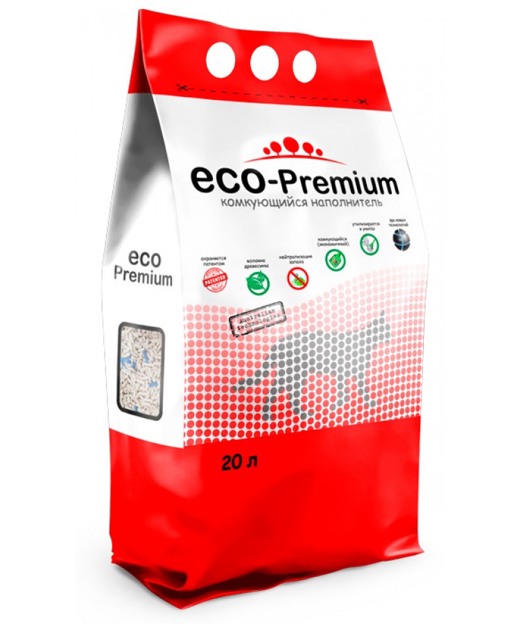 ECO Premium BLUE наполнитель древесный сосна 7,6 кг 20 л