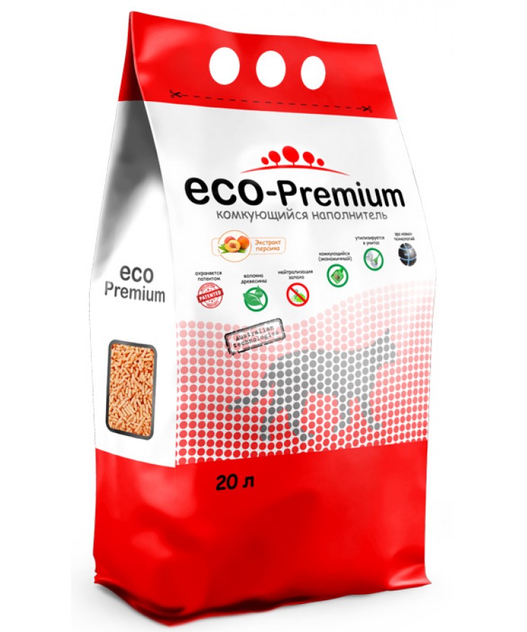 ECO Premium Персик наполнитель древесный персик 7,6 кг 20 л