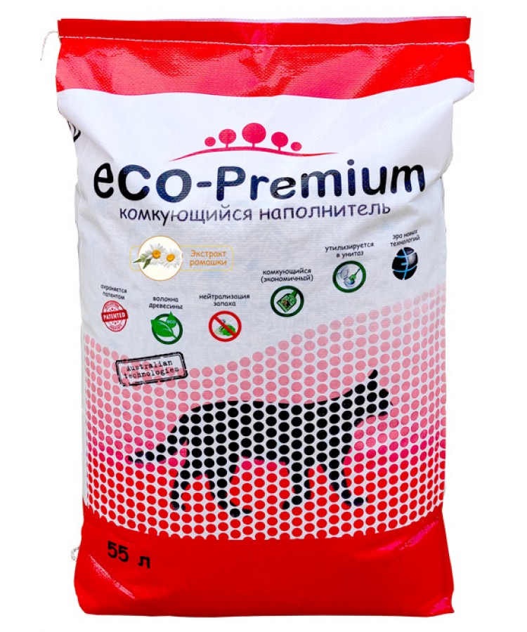 ECO Premium Ромашка наполнитель древесный ромашка 20,2 кг 55 л