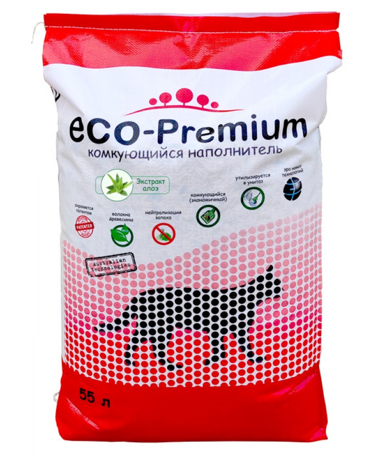 ECO Premium Алоэ наполнитель древесный алоэ 20,2 кг 55 л