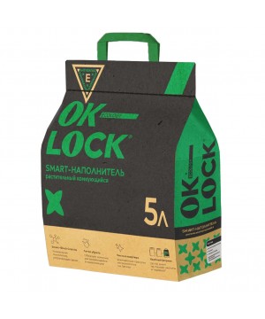 Наполнитель Питомец Ok-Lock растительный, 5л (2,1 кг)