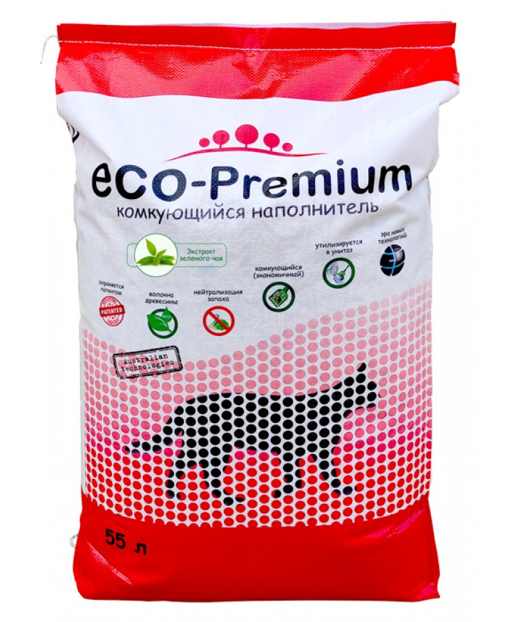 ECO Premium Зеленый чай наполнитель древесный зеленый чай 20,2 кг 55 л