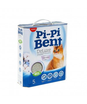 Наполнитель (Pi-Pi-Bent) 5кг DeLuxe Classic комкующийся для кошек (12 л)